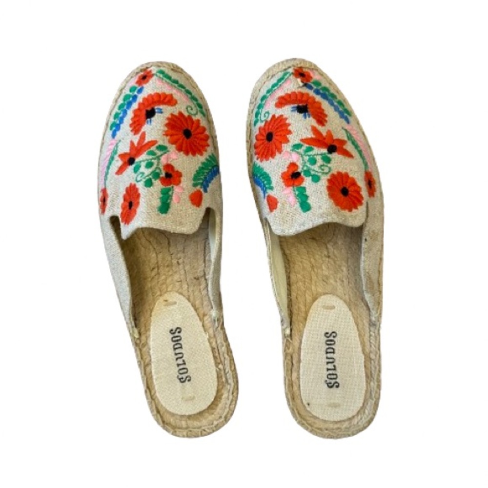 SOLUDOS Floral Mules - Size 6